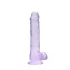 RealRock - átlátszó élethű dildó - lila (19cm)