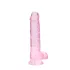 RealRock - átlátszó élethű dildó - pink (19cm)