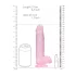 RealRock - átlátszó élethű dildó - pink (19cm)