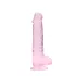 RealRock - átlátszó élethű dildó - pink (19cm)