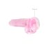 REALROCK - átlátszó élethű dildó - pink (19cm)