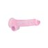 REALROCK - átlátszó élethű dildó - pink (19cm)