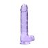 REALROCK - átlátszó élethű dildó - lila (22cm)