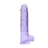 RealRock - átlátszó élethű dildó - lila (22cm)