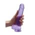 REALROCK - átlátszó élethű dildó - lila (22cm)