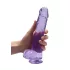 RealRock - átlátszó élethű dildó - lila (22cm)