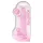 RealRock - átlátszó élethű dildó (pink, 22 cm)