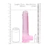 RealRock - átlátszó élethű dildó (pink, 22 cm)