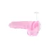 RealRock - átlátszó élethű dildó (pink, 22 cm)