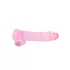 RealRock - átlátszó élethű dildó (pink, 22 cm)
