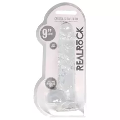 RealRock - átlátszó élethű dildó - átlátszó (22cm)