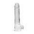 REALROCK - átlátszó élethű dildó - átlátszó (22cm)