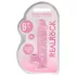 RealRock - átlátszó élethű dildó - pink (15cm)