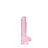RealRock - átlátszó élethű dildó - pink (15cm)