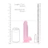 RealRock - átlátszó élethű dildó - pink (15cm)
