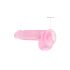 REALROCK - átlátszó élethű dildó - pink (15cm)