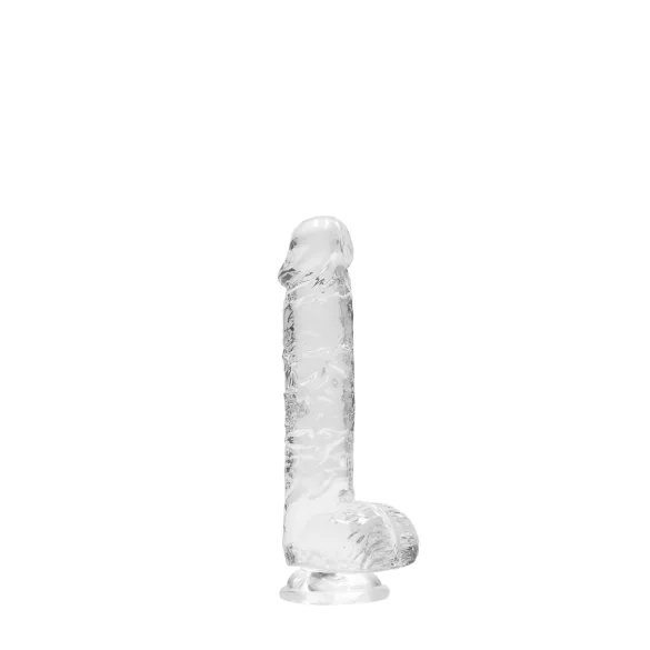 RealRock - átlátszó élethű dildó - átlátszó (15cm)