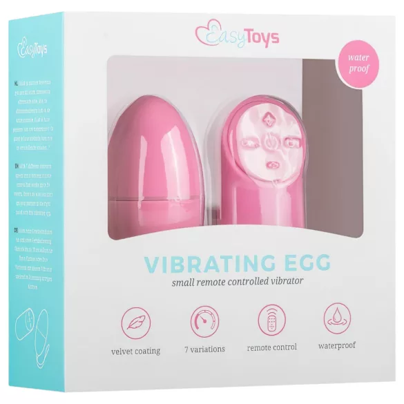 Easytoys - 7 ritmusú rádiós vibrációs tojás (pink)