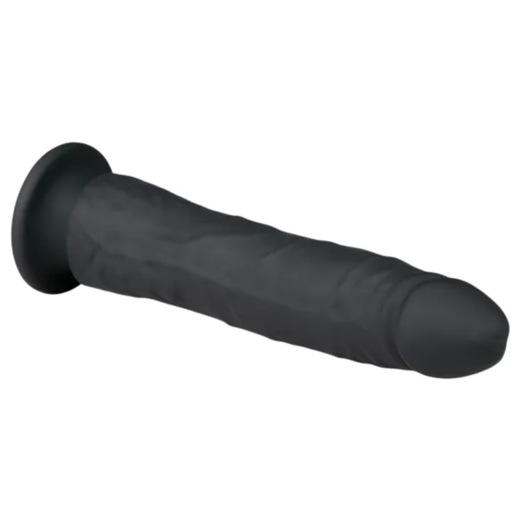 Easytoys - tapadókorongos 100% szilikon dildó (21cm) - fekete