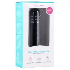 Easytoys Diamond Twirled - csavart rúd vibrátor (fekete)
