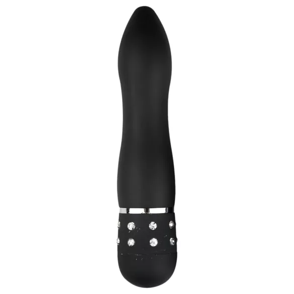 EasyToys Diamond Curved - mini rúd vibrátor (fekete)