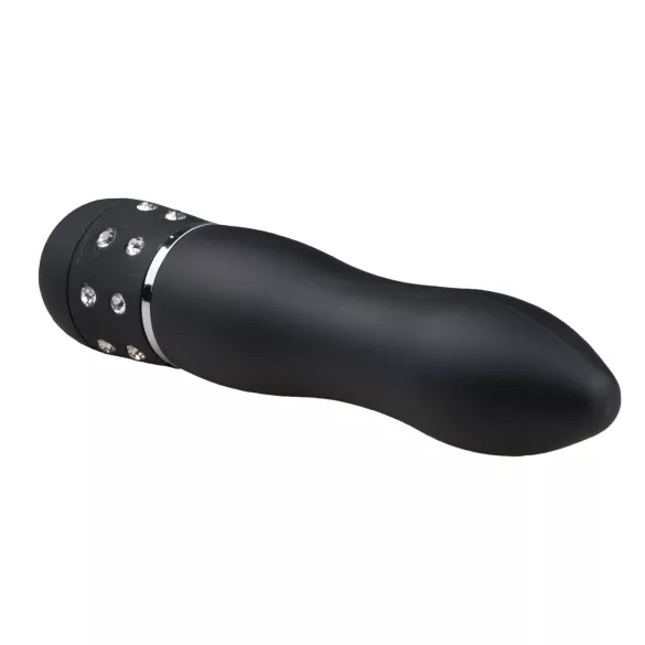 EasyToys Diamond Curved - mini rúd vibrátor (fekete)