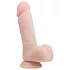 EasyToys - tapadókorongos, herés dildó (17,5 cm, testszínű)