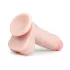 EasyToys - tapadókorongos, herés dildó (17,5 cm, testszínű)
