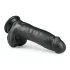 Easytoys - tapadókorongos, herés dildó (20cm) - fekete