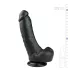 Easytoys - tapadókorongos, herés dildó (20cm) - fekete