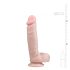 Easytoys - tapadókorongos, herés dildó (22,5cm) - natúr