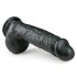 Easytoys - tapadókorongos, herés dildó (22,5cm) - fekete