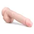 Easytoys - tapadókorongos, herés nagy dildó (26,5cm) - natúr