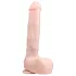 Easytoys - tapadókorongos, herés nagy dildó (29,5cm) - natúr
