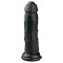Easytoys - tapadókorongos élethű dildó (15,5cm) - fekete
