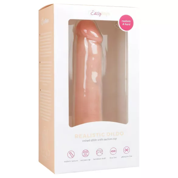 EasyToys - élethű dildó tapadókoronggal (20,5 cm, bőrszínű)