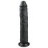 Easytoys - tapadókorongos extra nagy dildó (28,5cm) - fekete