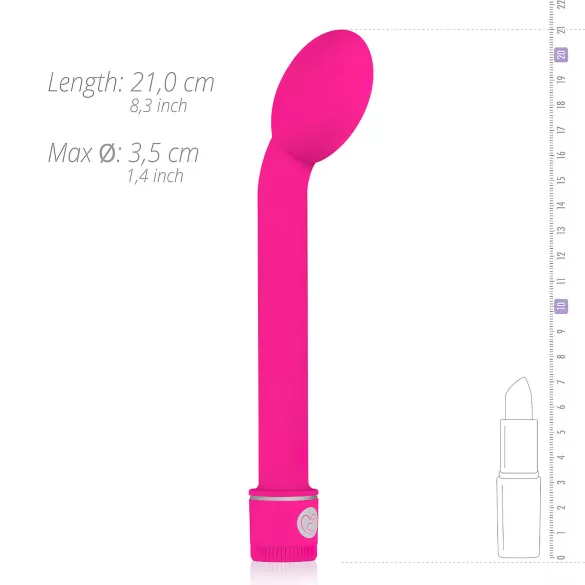 EasyToys Slim - vékony, hajlított fejű G-pont vibrátor (pink)