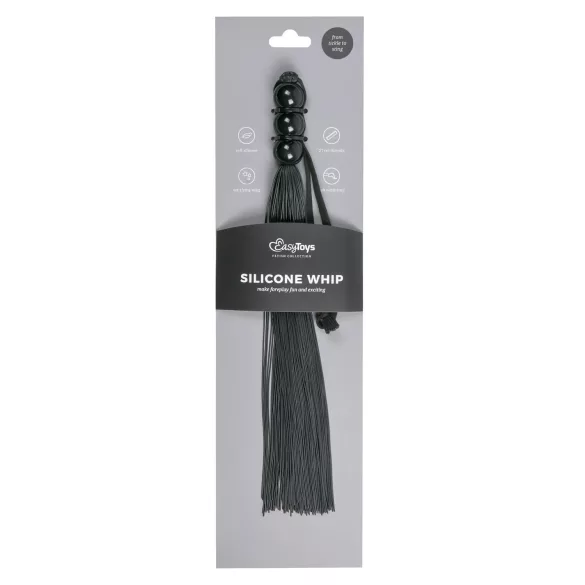 EasyToys Silicone Whip - szilikon korbács (fekete)