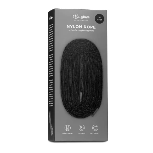 EasyToys Rope - bondage kötél (10 m, fekete)