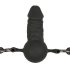 Easytoys - szájpecek belső dildóval (fekete)