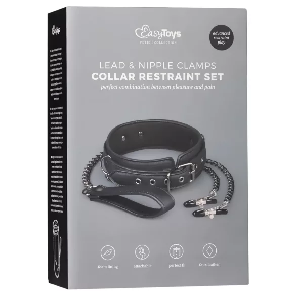 EasyToys - bimbócsipesz, nyakörv szett és póráz (4 részes)