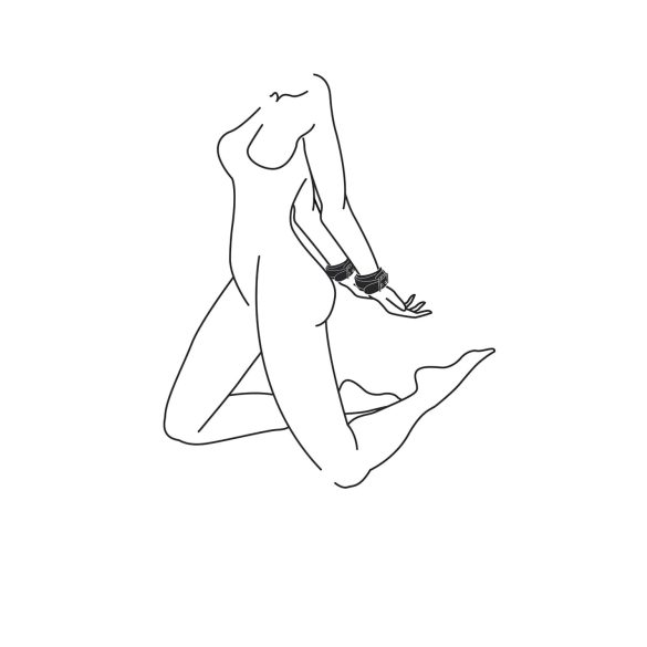 Easytoys - műbőr bilincs (fekete)