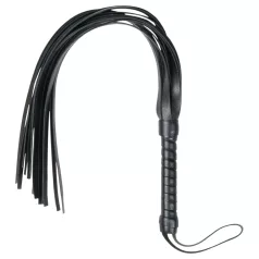 EasyToys Flogger - puha műbőr korbács (fekete)