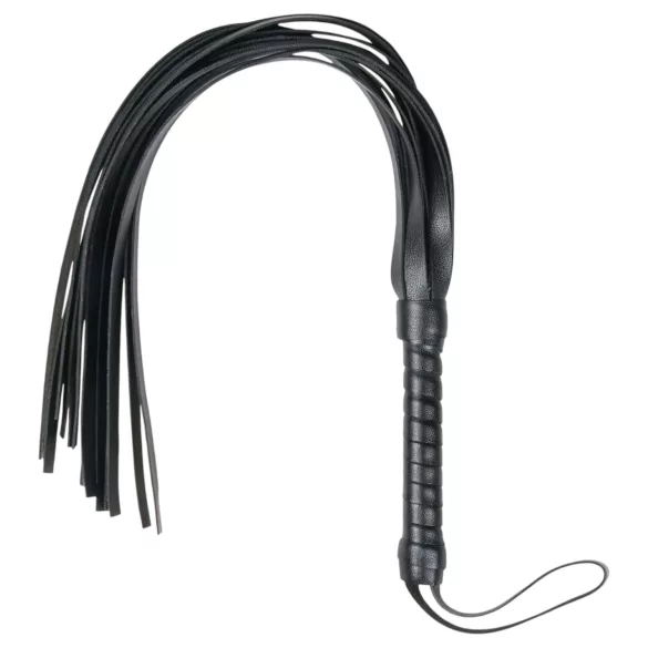 EasyToys Flogger - puha műbőr korbács (fekete)