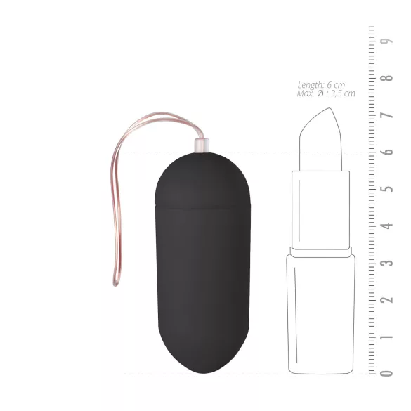 Easytoys - távirányítós vibrációs tojás (fekete)