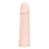 Flesh - hosszabbító péniszköpeny (natúr) - 18cm