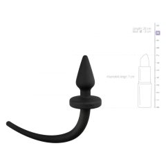 Easytoys Dog Tail - anál dildó (fekete)