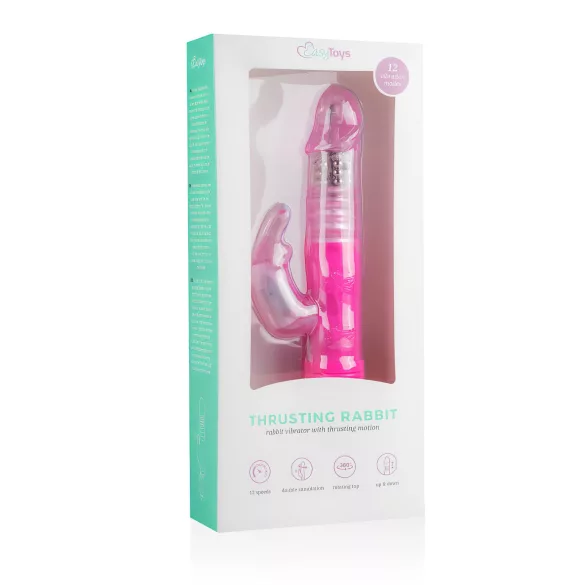 EasyToys Bunny - lökő vibrátor csiklókarral (pink)