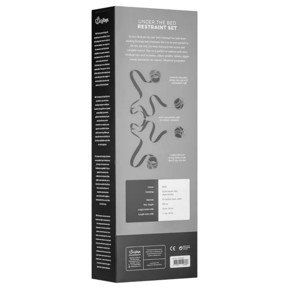 EasyToys - ágyhoz kötöző szett (fekete)